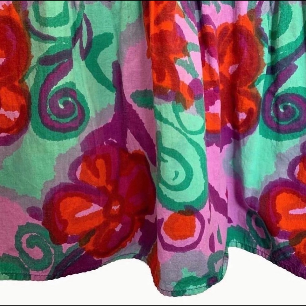 Vintage 80's Floral Housedress - 100% Cotton - image 3